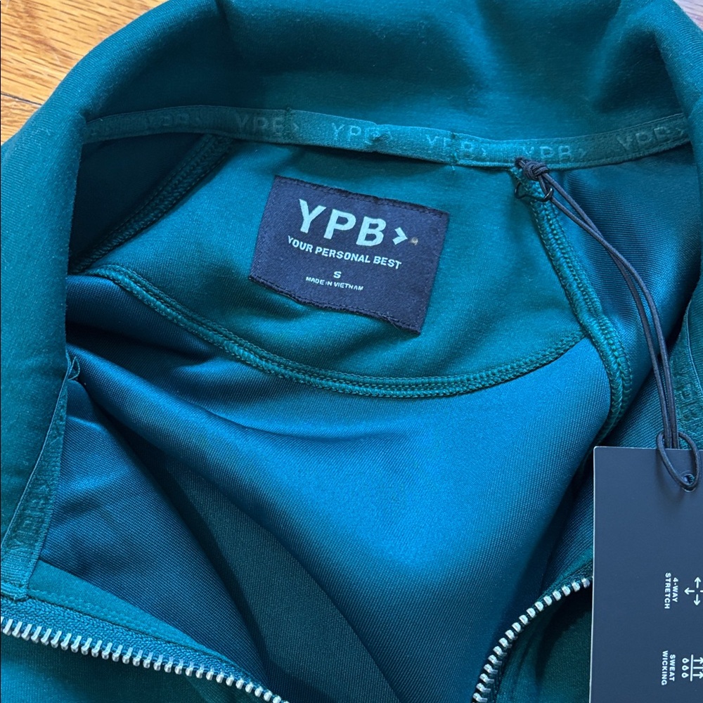 Women’s Ypb  Green Half-Zip Sweatshirt - Picture 2 of 3